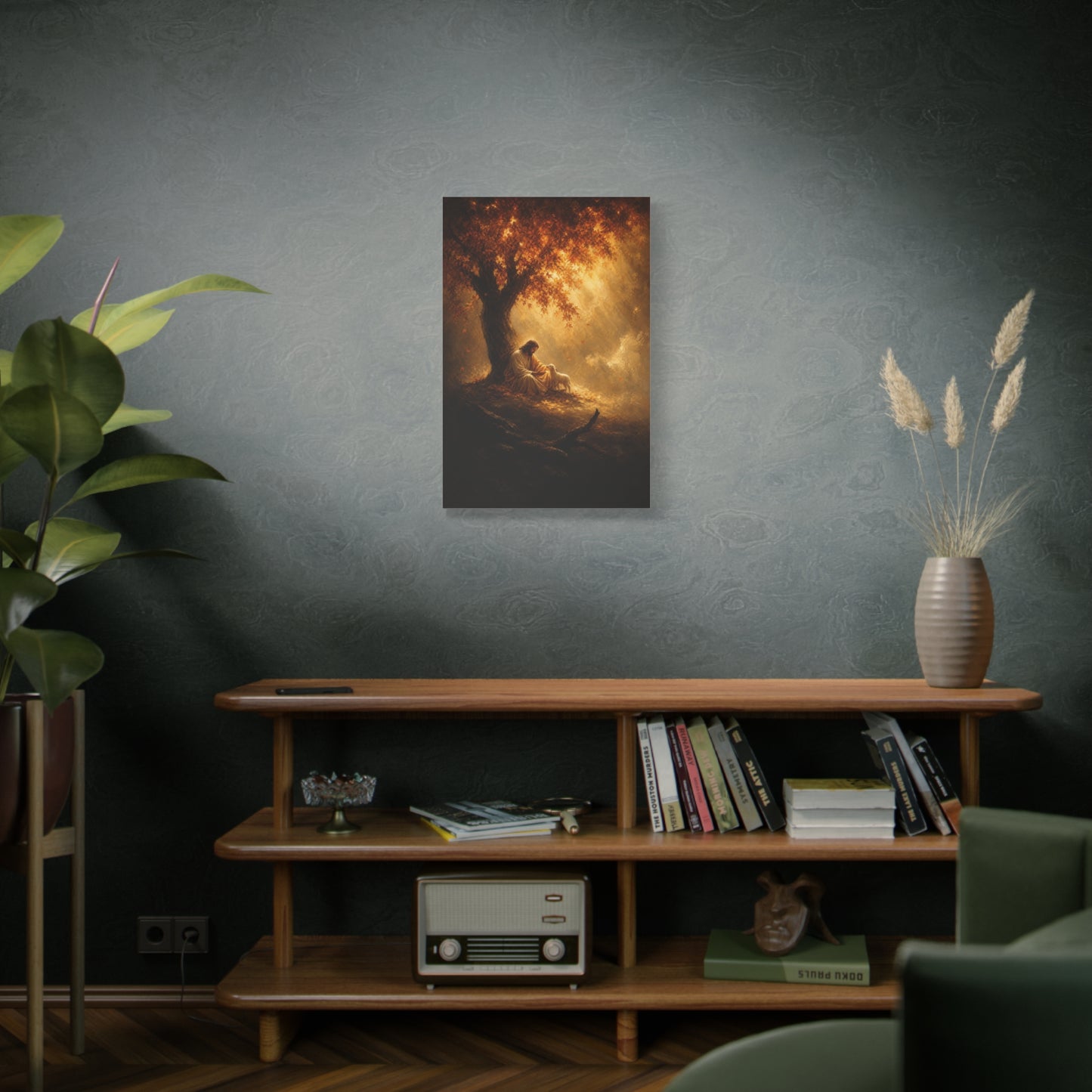 Jesus Beside the Lamb | Renaissance Shadow - Canvas