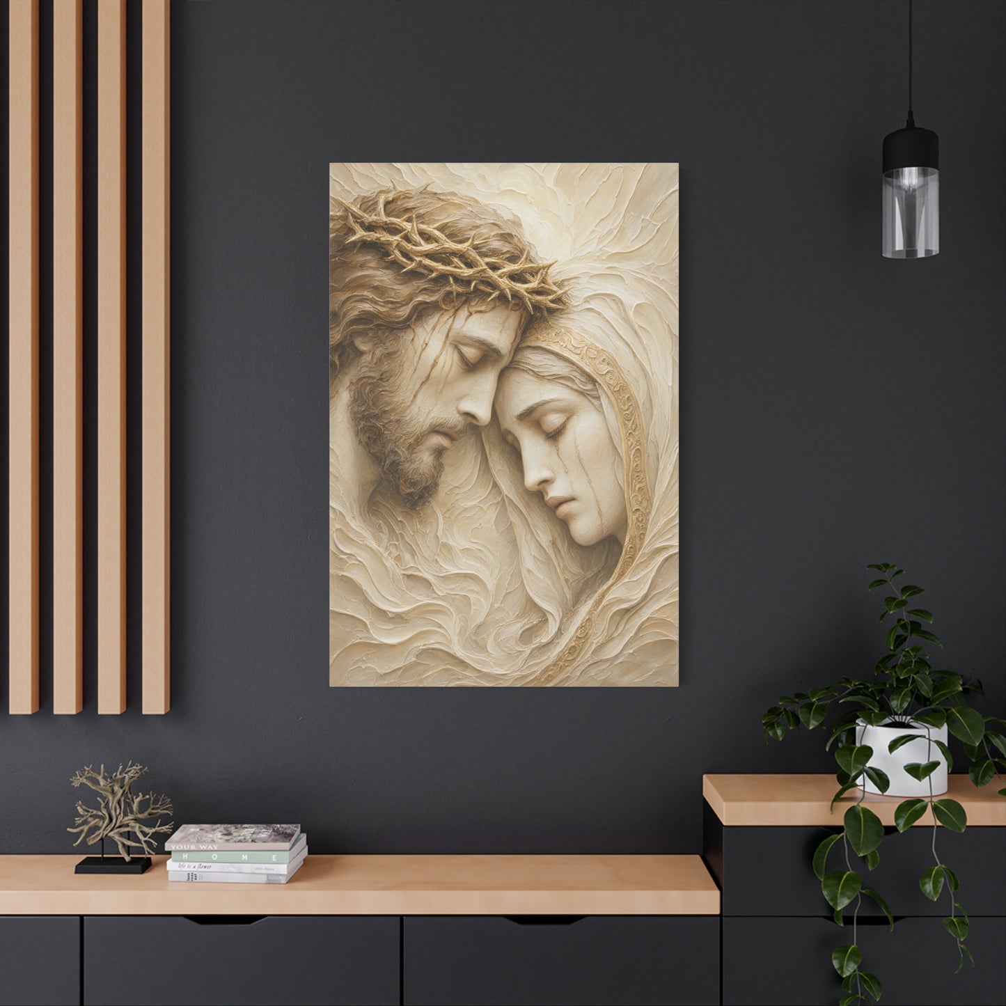Mother Of Sorrows | Ivory Relief - Canvas