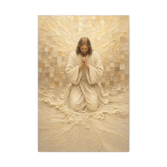 Christ at Vigil | Cream Impasto - Canvas