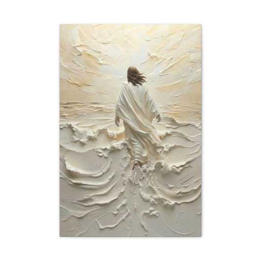 Jesus On Water V - Canvas