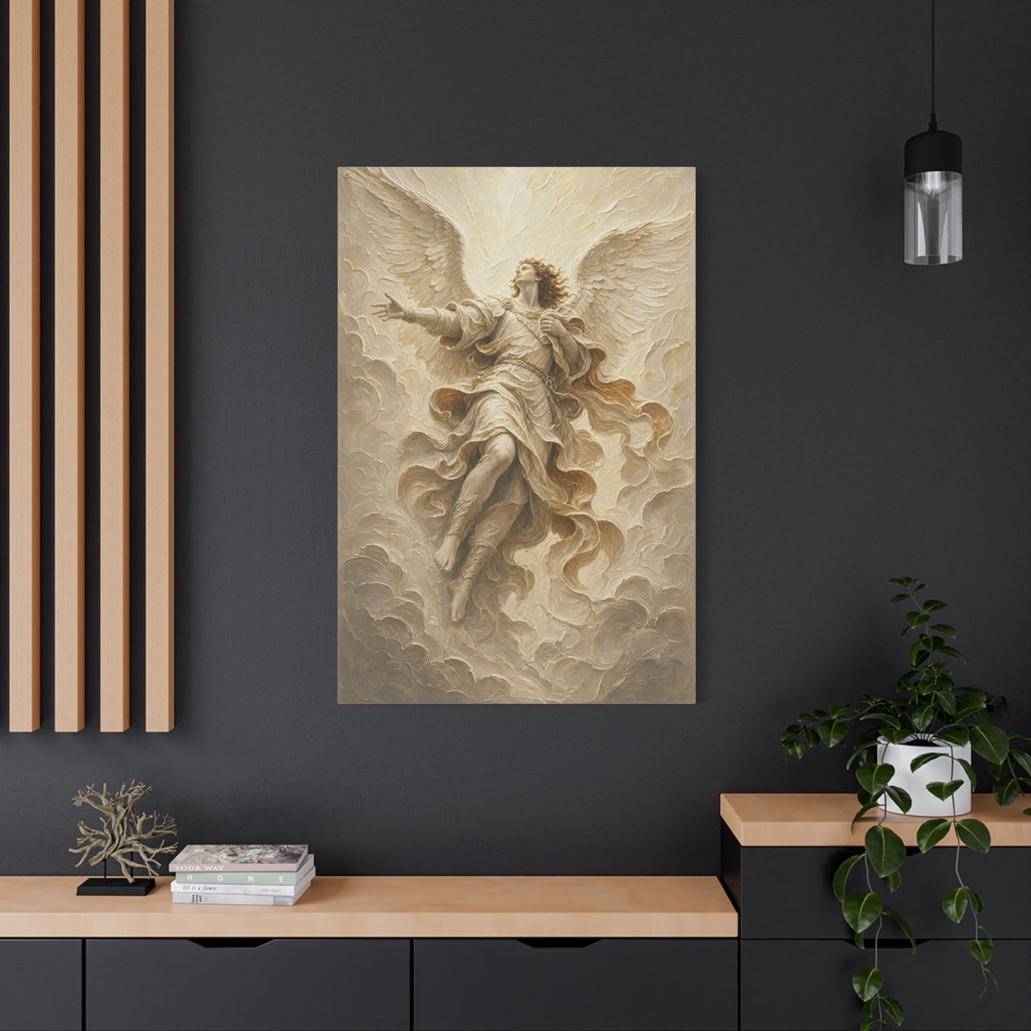 The Storm Herald | Ivory Relief - Canvas