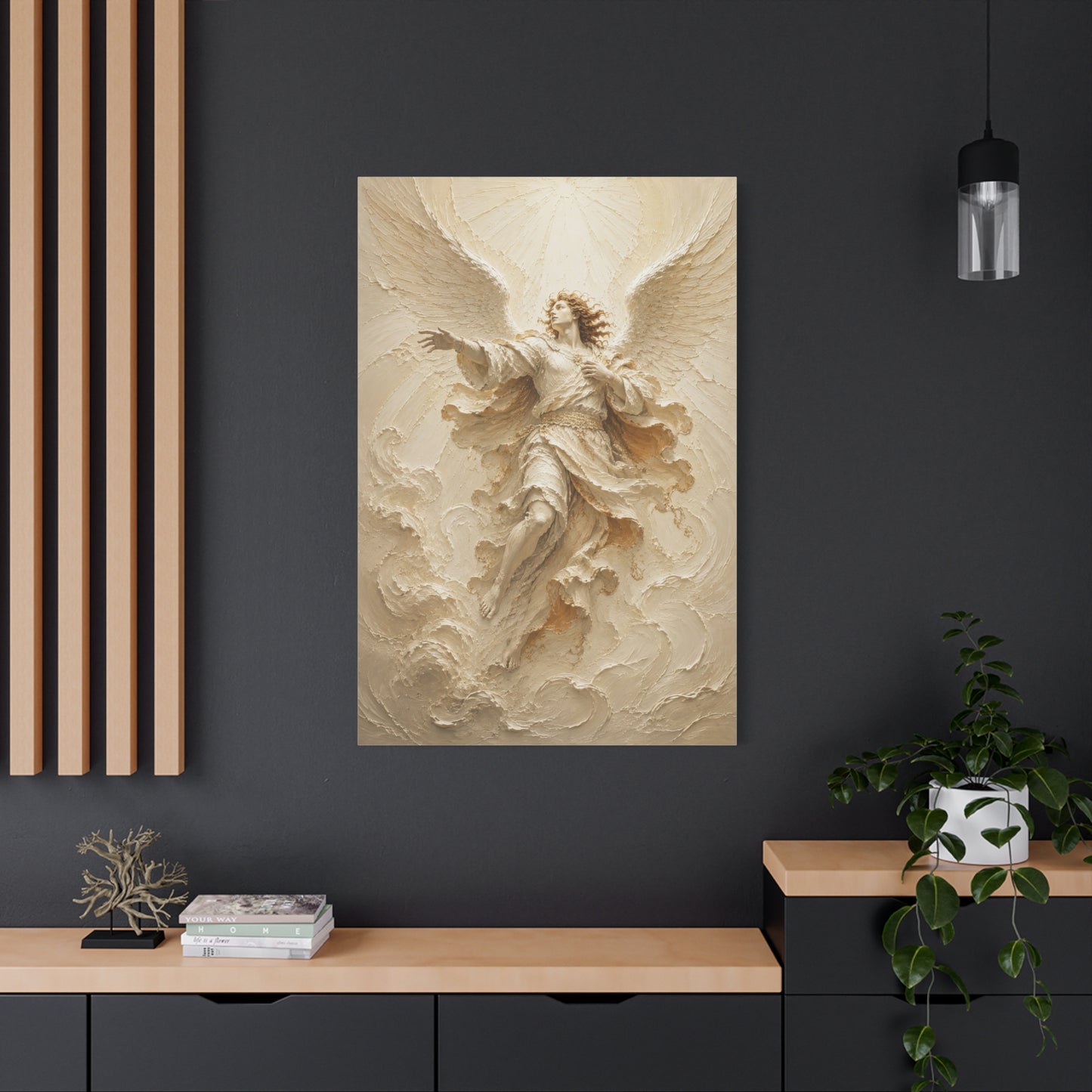 The Storm Herald | Ivory Relief - Canvas