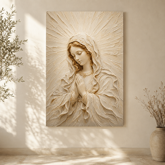 Madonna of Quiet Grace II | Ivory Relief