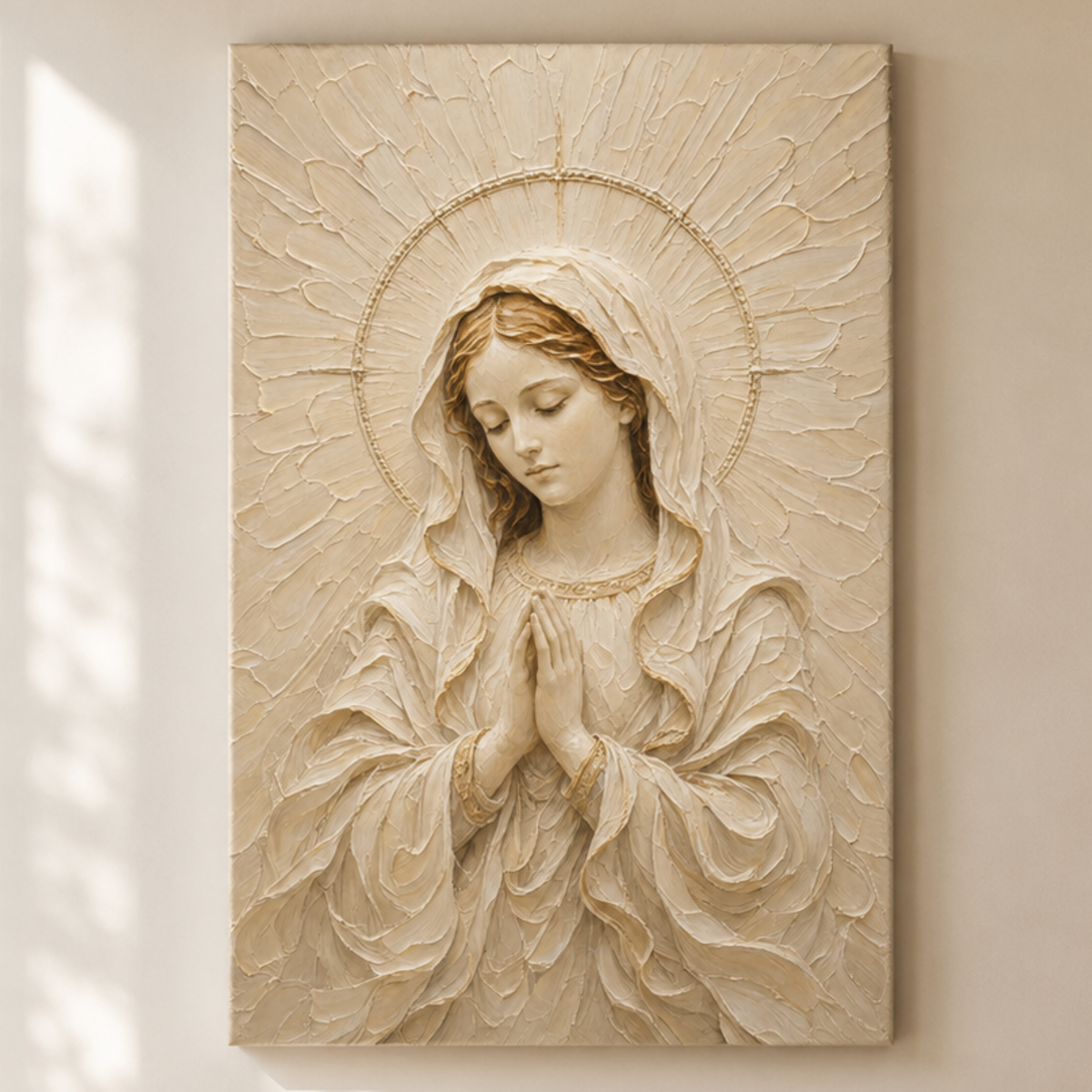 Madonna of Quiet Grace | Ivory Relief