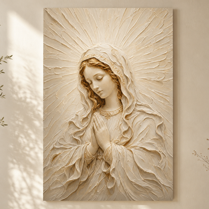 Madonna of Quiet Grace II | Ivory Relief