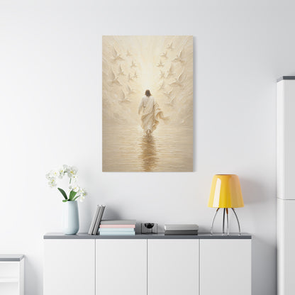 The Golden Crossing | Ivory Relief - Canvas