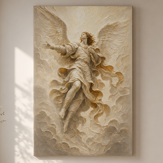 The Storm Herald | Ivory Relief - Canvas