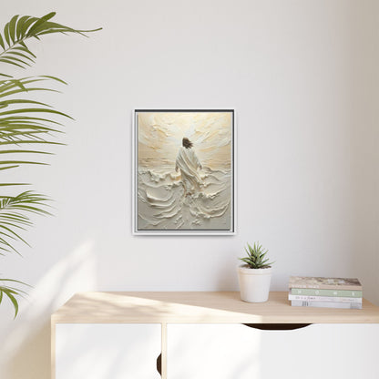 Jesus Walking On Water V - Framed Canvas