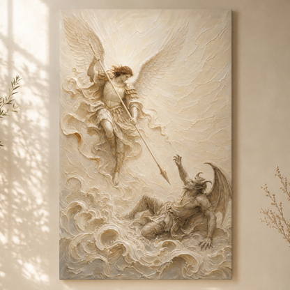 Michael Victorious II | Ivory Relief - Canvas