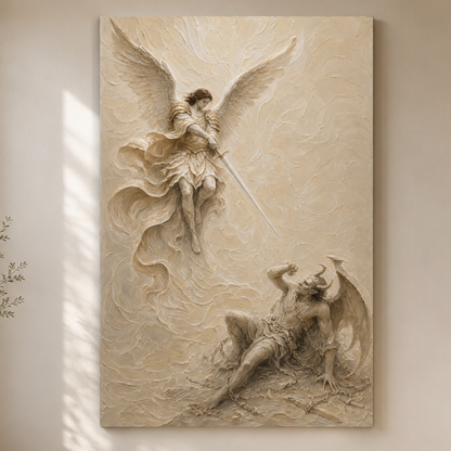 Michael Victorious III | Ivory Relief - Canvas
