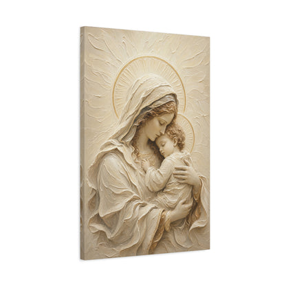 Madonna and Child | Ivory Relief - Canvas