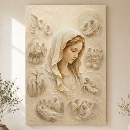 The Veiled Mary | Ivory Relief