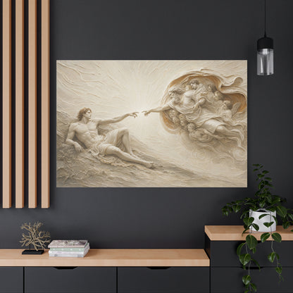 The Creation Of Adam | Ivory Relief - Canvas