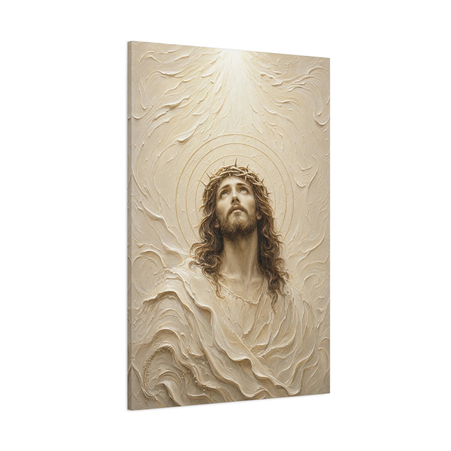 Eyes to Heaven | Ivory Relief - Canvas