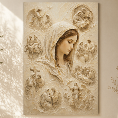The Veiled Mary II | Ivory Relief