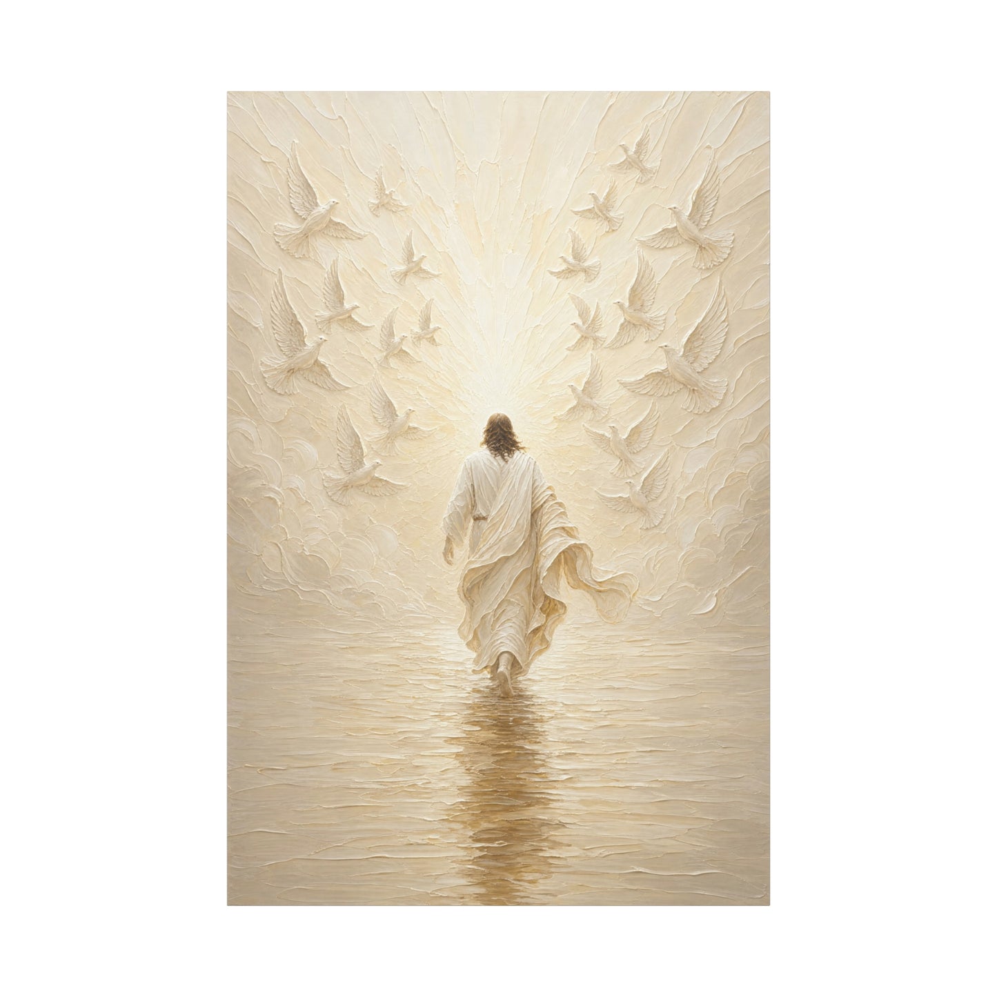The Golden Crossing | Ivory Relief - Canvas