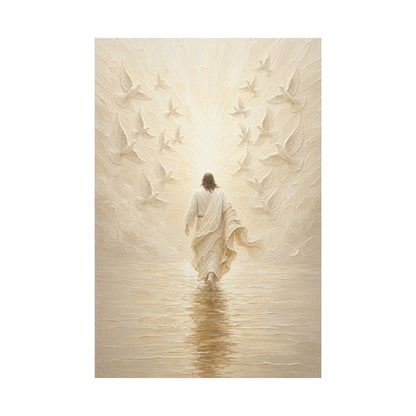 The Golden Crossing | Ivory Relief - Canvas