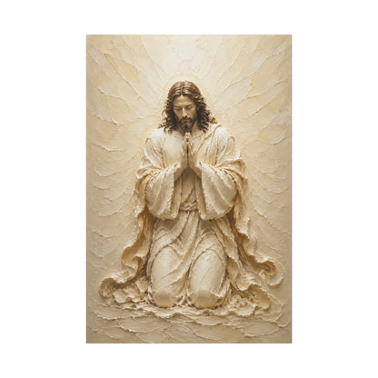 Christ At Vigil | Ivory Relief - Canvas