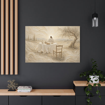 He Is Waiting | Ivory Relief - Canvas