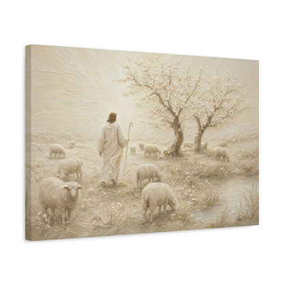 The Gentle Shepherd | Ivory Relief - Canvas