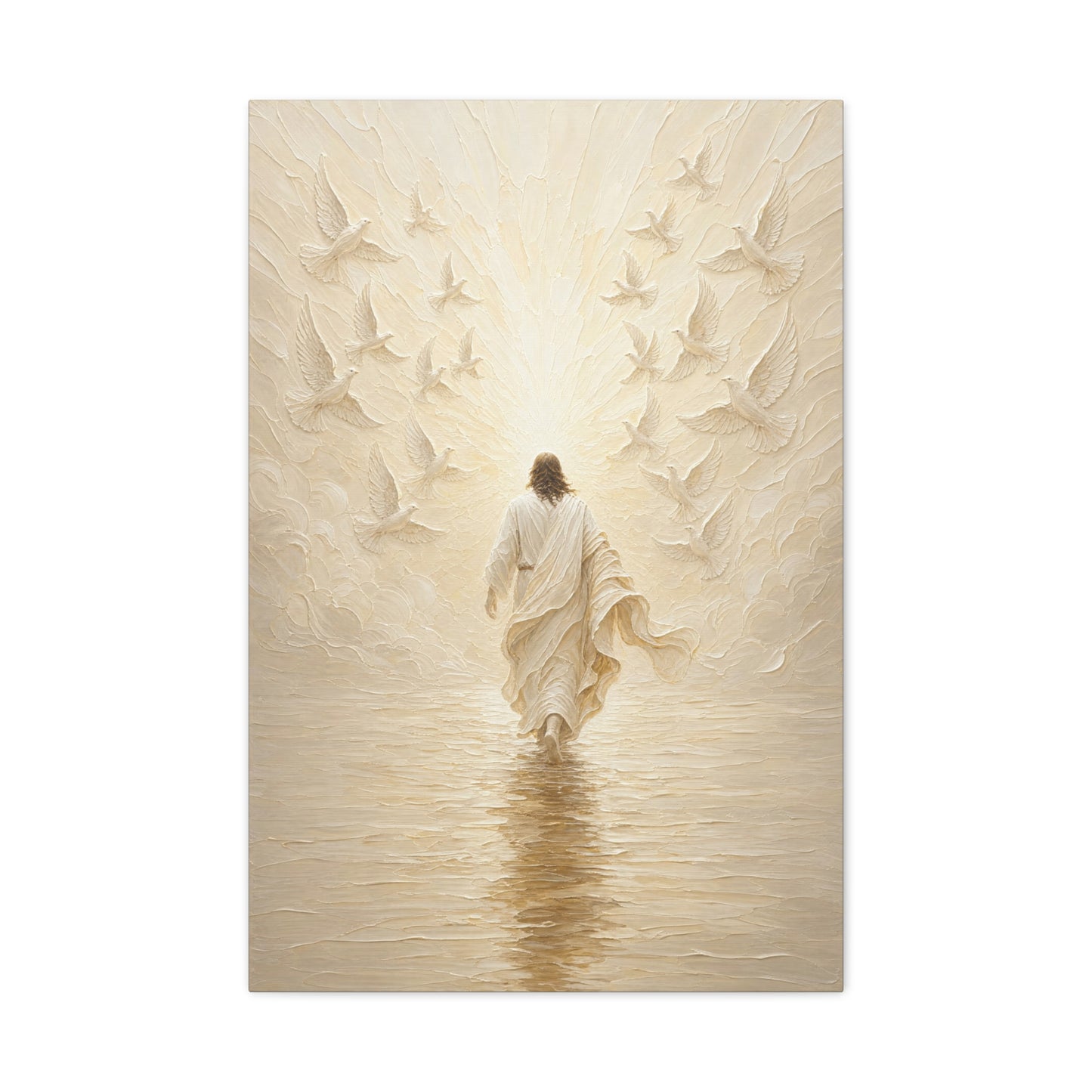 The Golden Crossing | Ivory Relief - Canvas