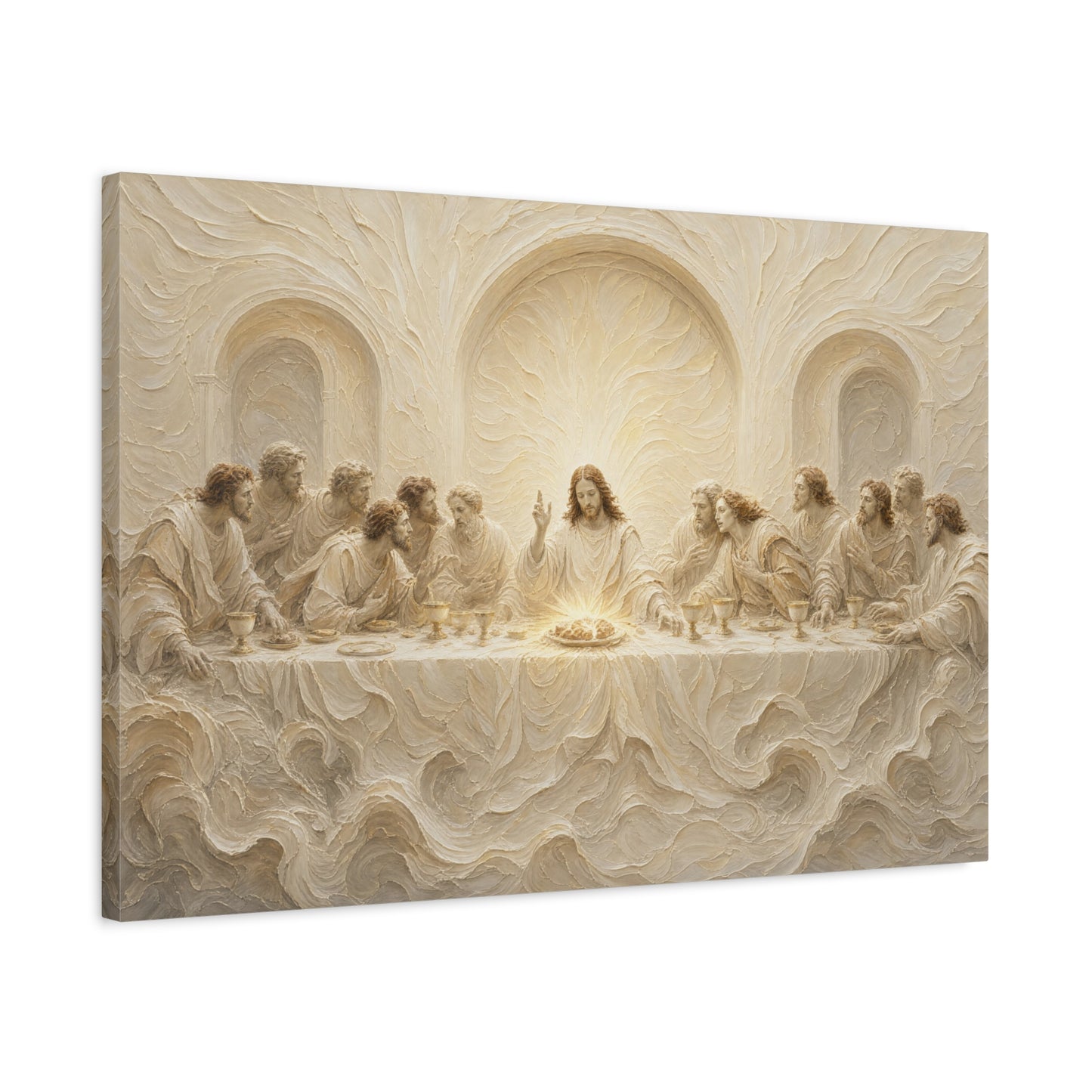 The Lord's Supper | Ivory Relief - Canvas