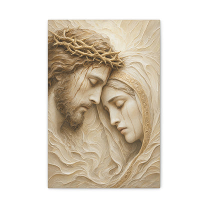Mother Of Sorrows | Ivory Relief - Canvas