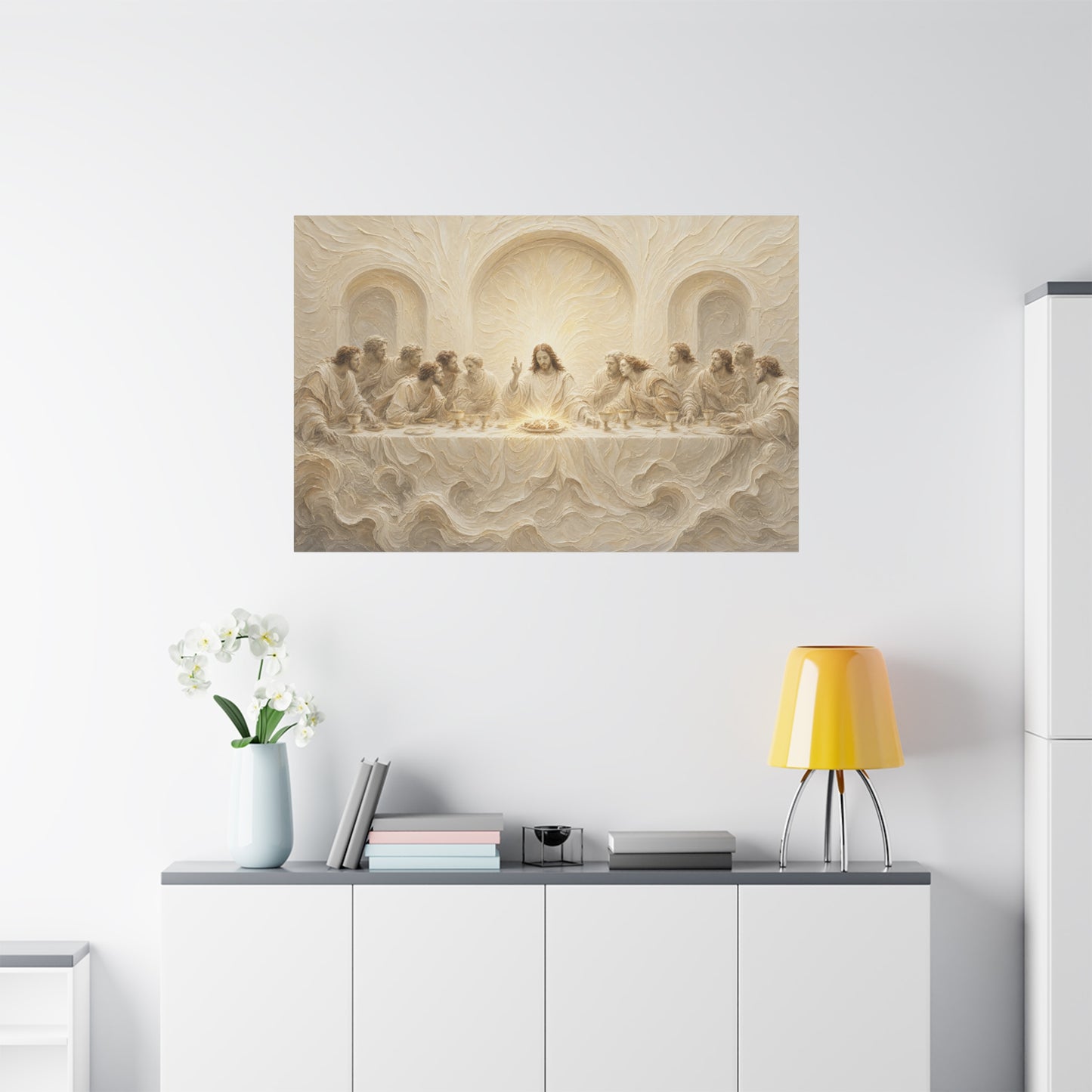 The Lord's Supper | Ivory Relief - Canvas