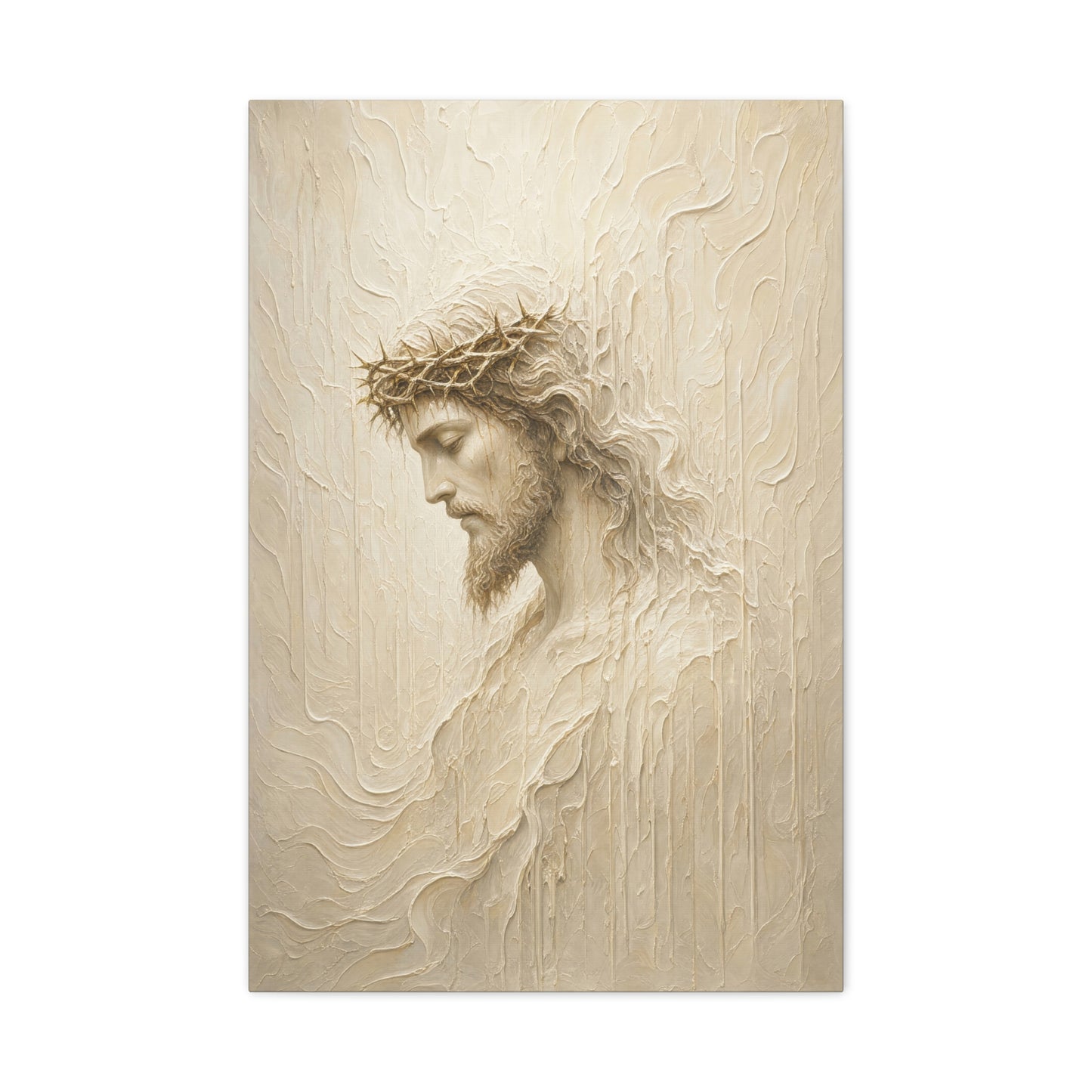 The Quiet Presence | Ivory Relief - Canvas