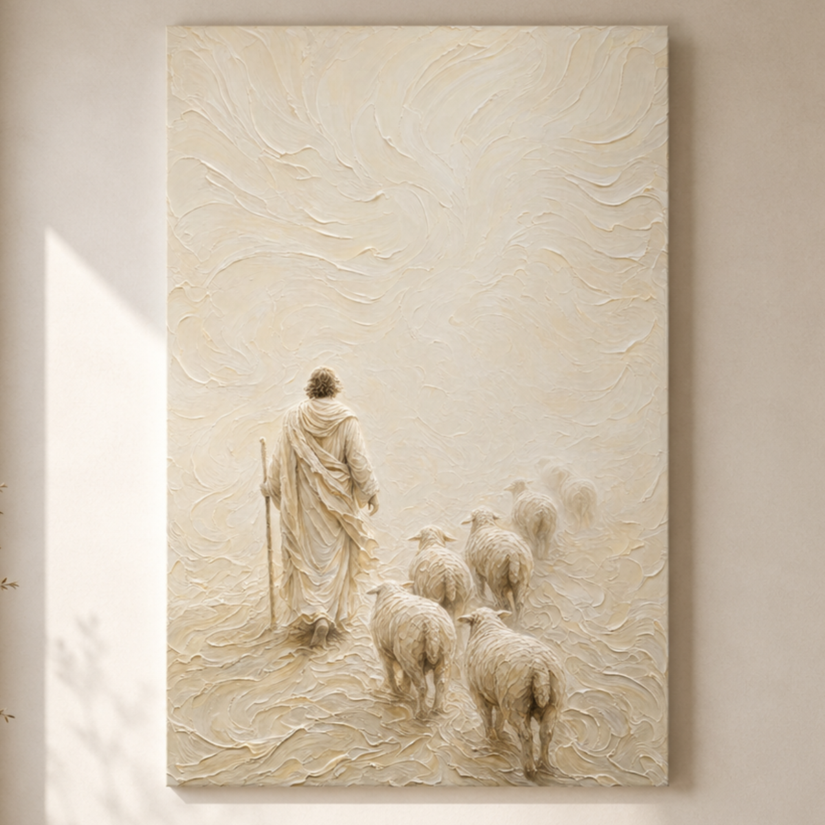 Shepherd In The Mist | Ivory Relief
