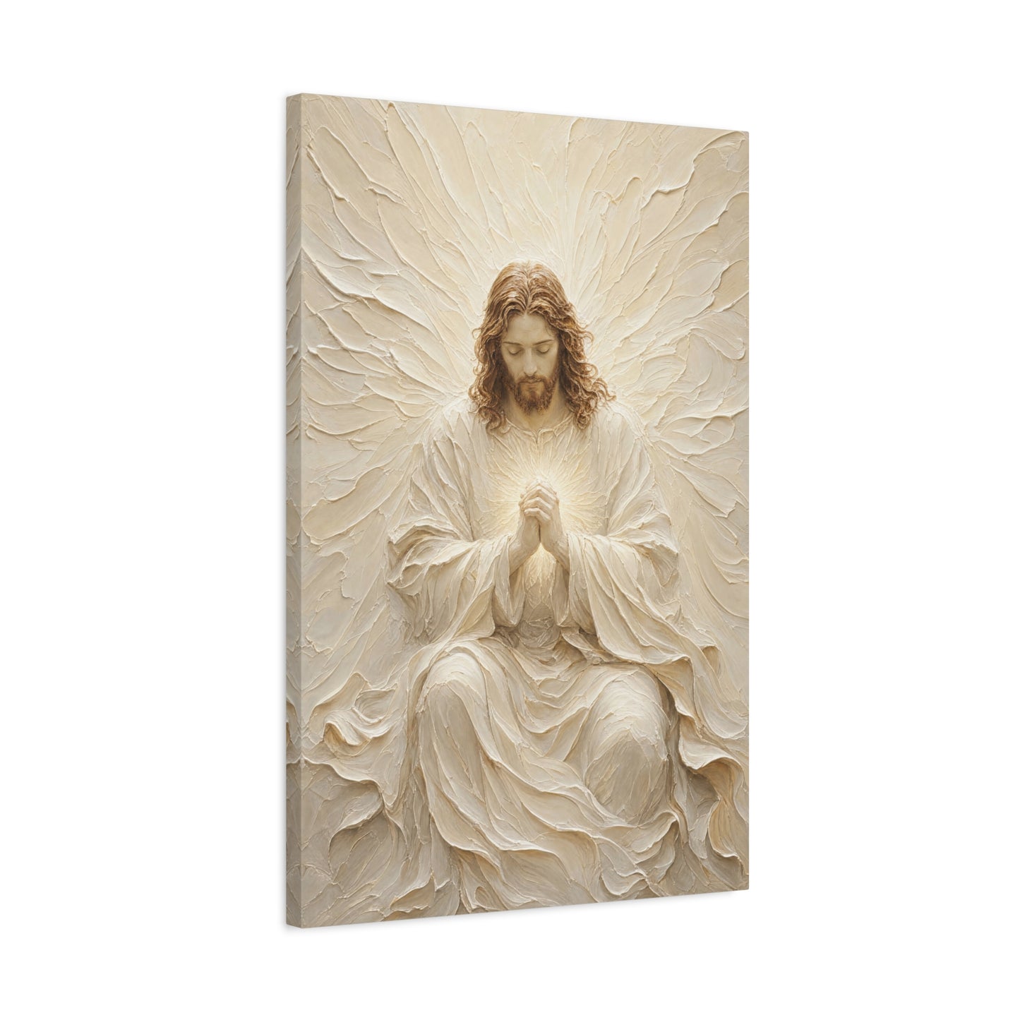 Christ In Prayer | Ivory Relief - Canvas