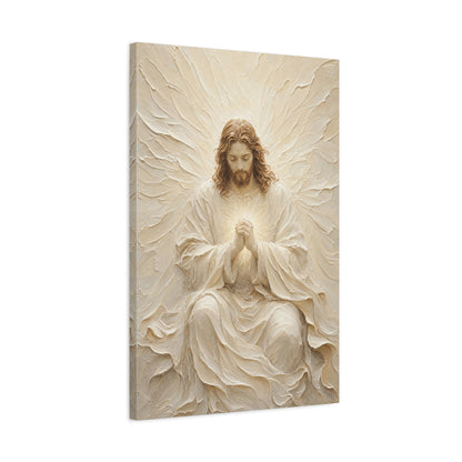 Christ In Prayer | Ivory Relief - Canvas