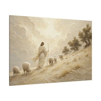 The Hillside Shepherd | Ivory Relief - Canvas