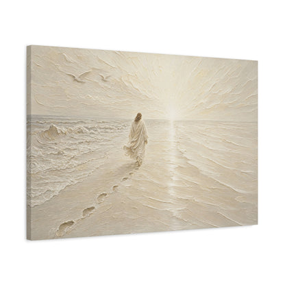 I Will Follow | Ivory Relief - Canvas