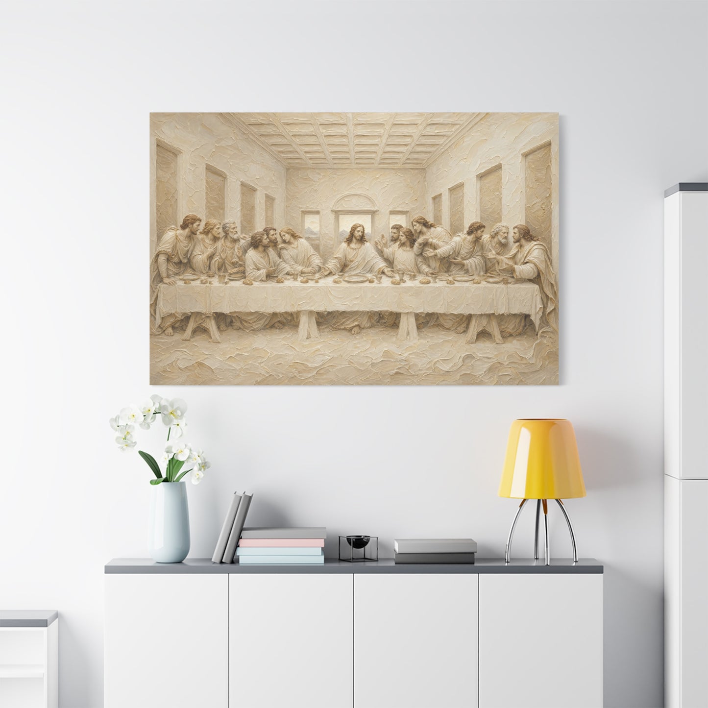 The Last Supper | Ivory Relief - Canvas