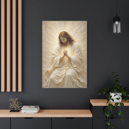 Christ In Prayer | Ivory Relief - Canvas