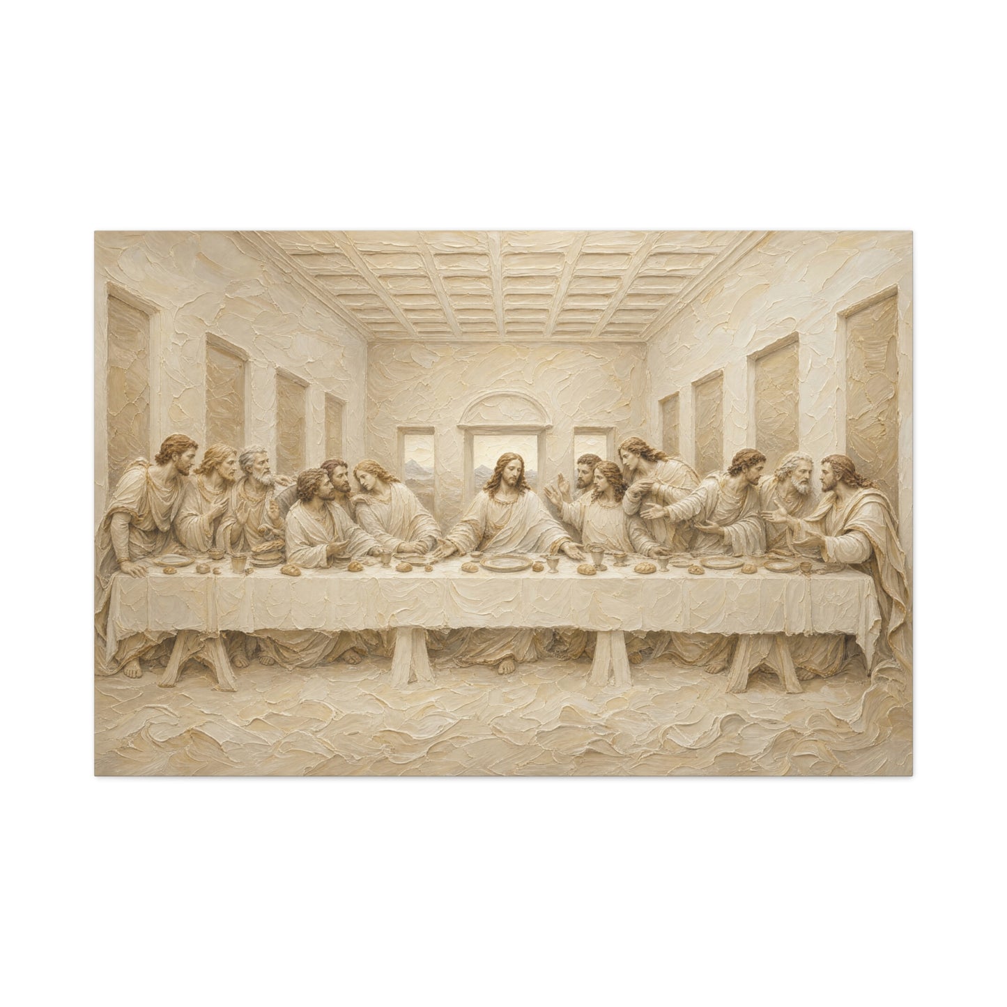 The Last Supper | Ivory Relief - Canvas