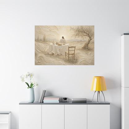 He Is Waiting | Ivory Relief - Canvas