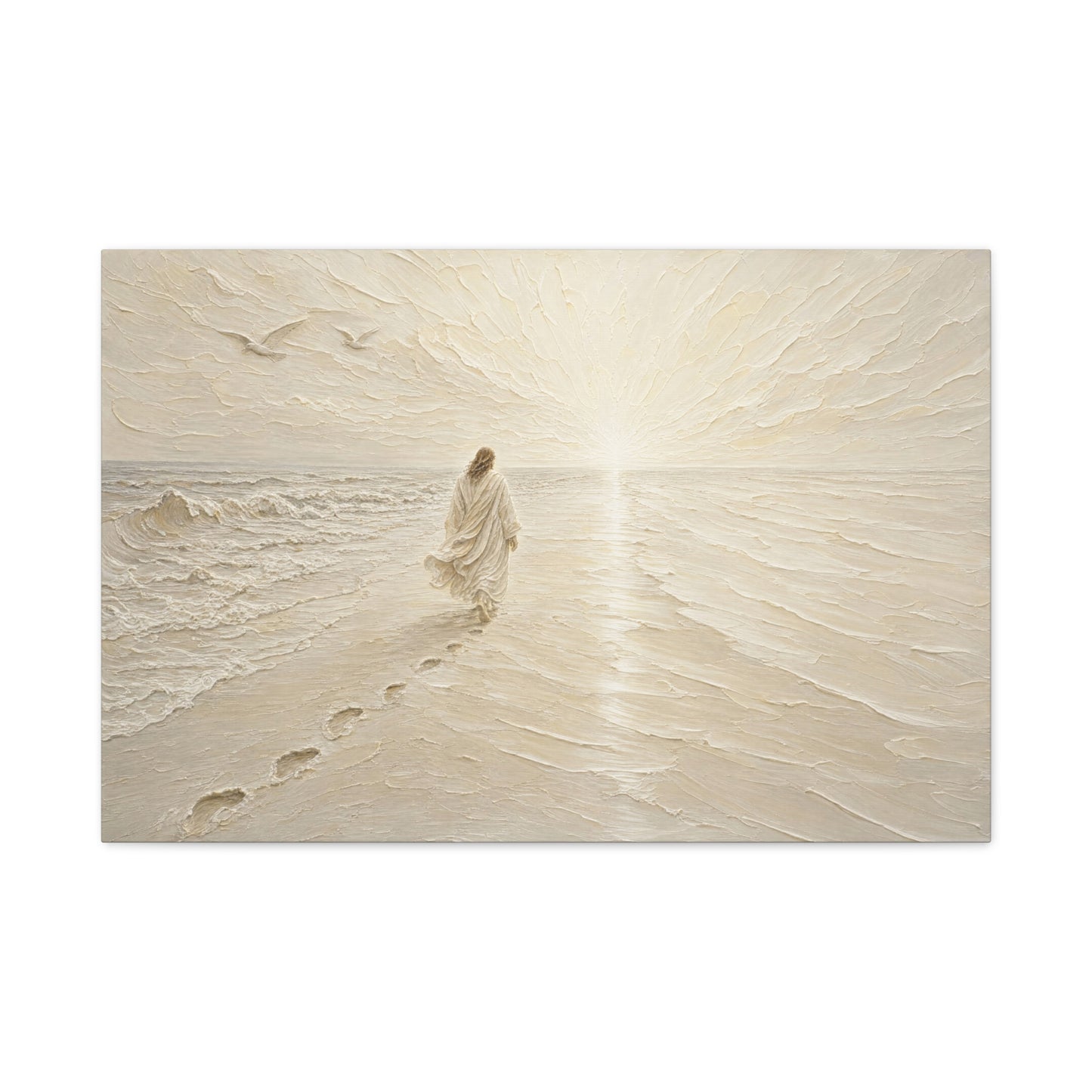 I Will Follow | Ivory Relief - Canvas