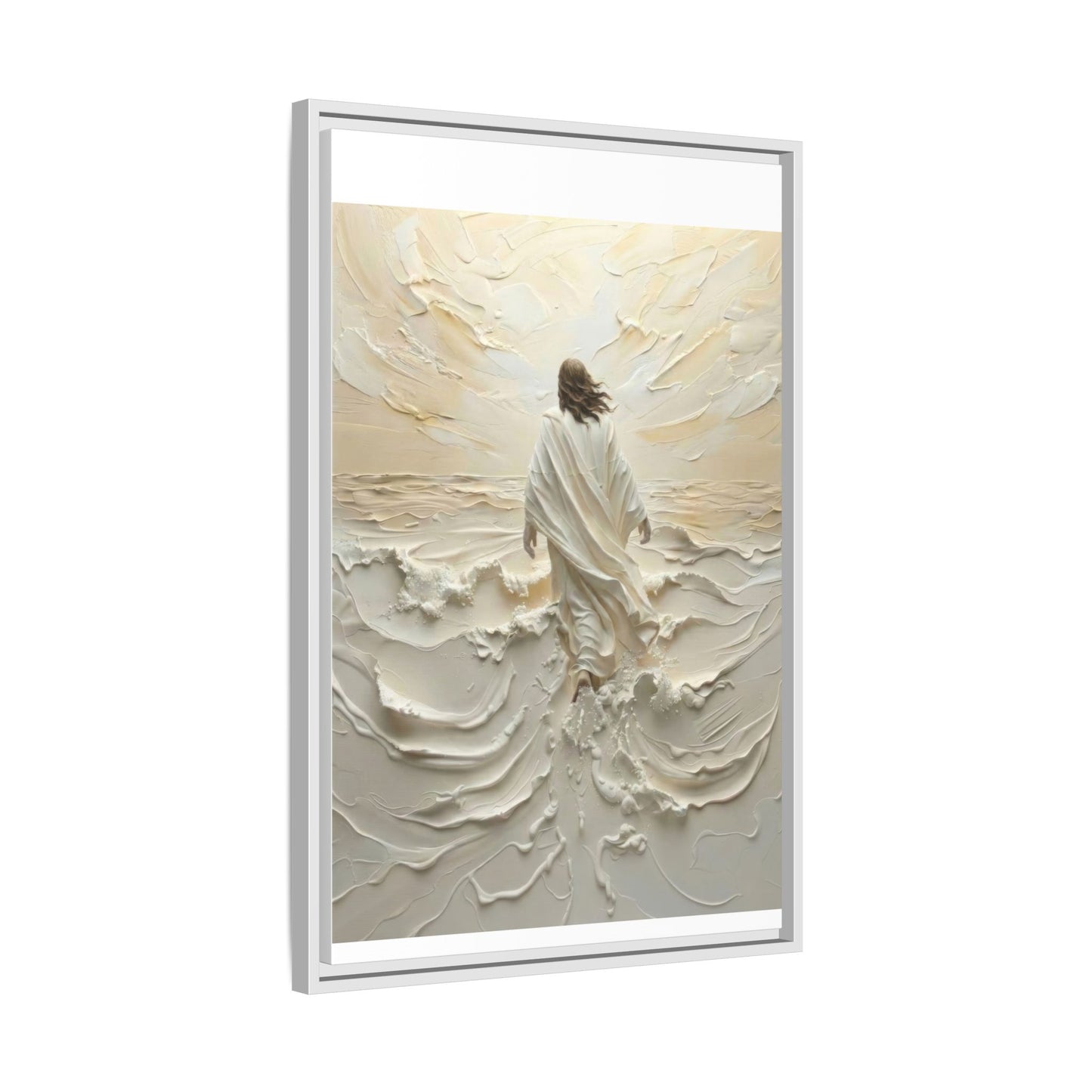 Jesus Walking On Water V - Framed Canvas