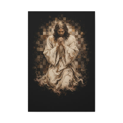 Christ at Vigil | Cream Marble - Canvas