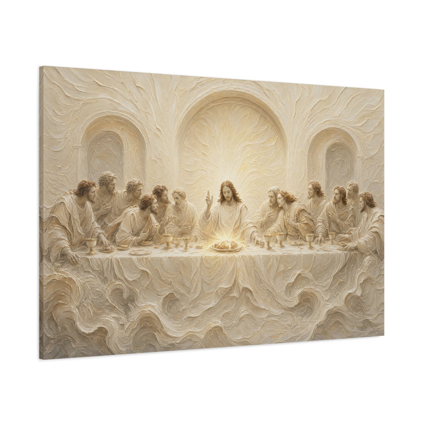 The Lord's Supper | Ivory Relief - Canvas
