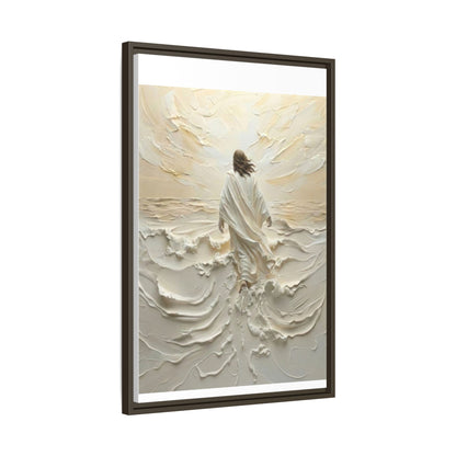 Jesus Walking On Water V - Framed Canvas
