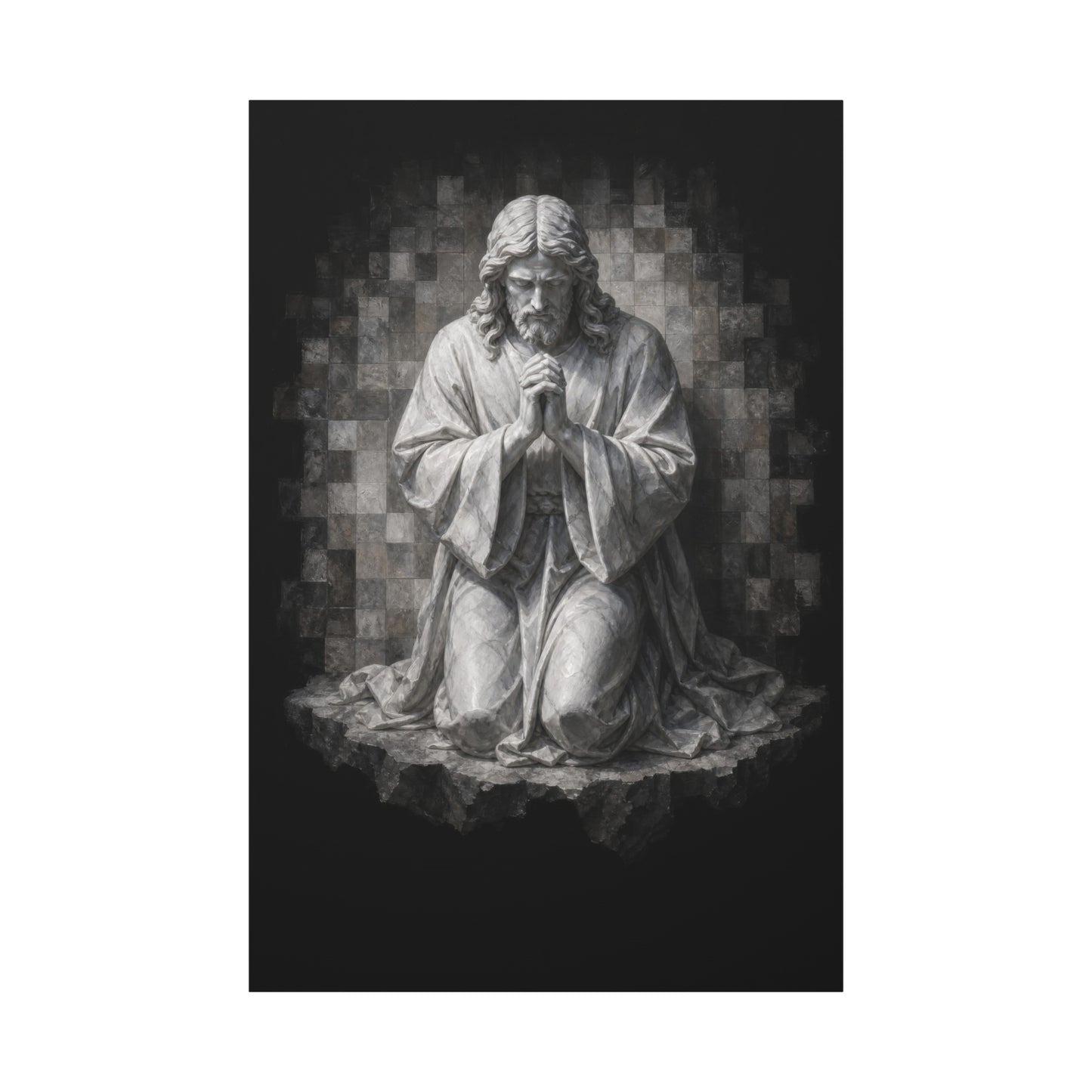 Christ at Vigil | Stone Vigil - Canvas