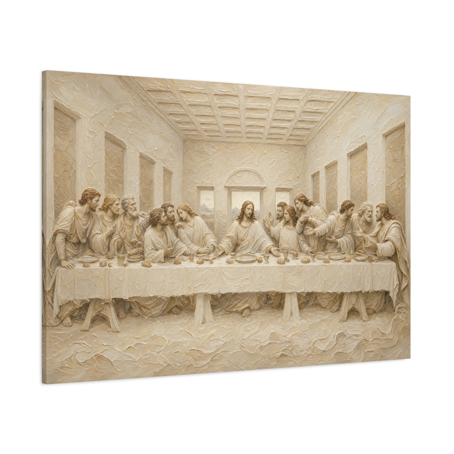 The Last Supper | Ivory Relief - Canvas