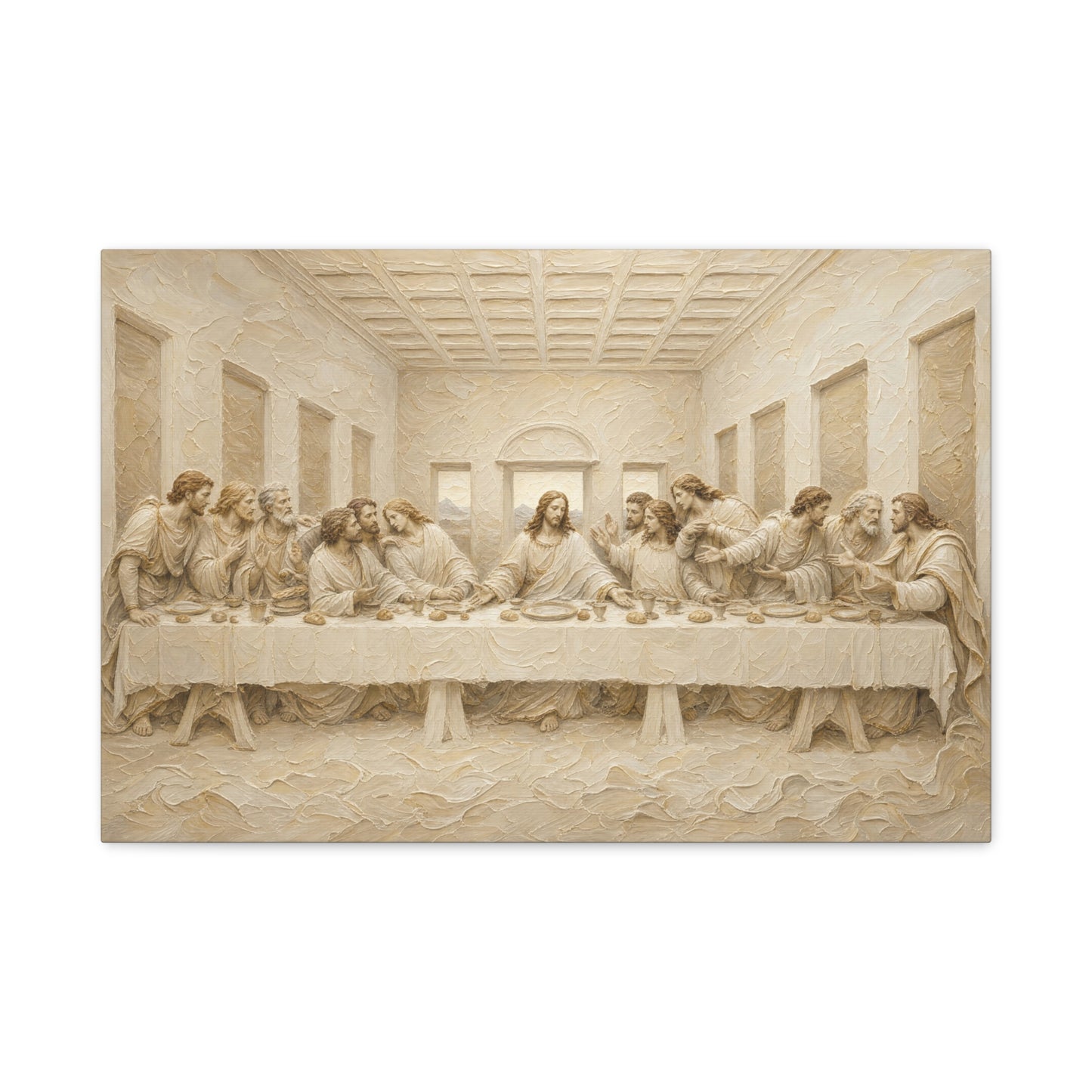 The Last Supper | Ivory Relief - Canvas