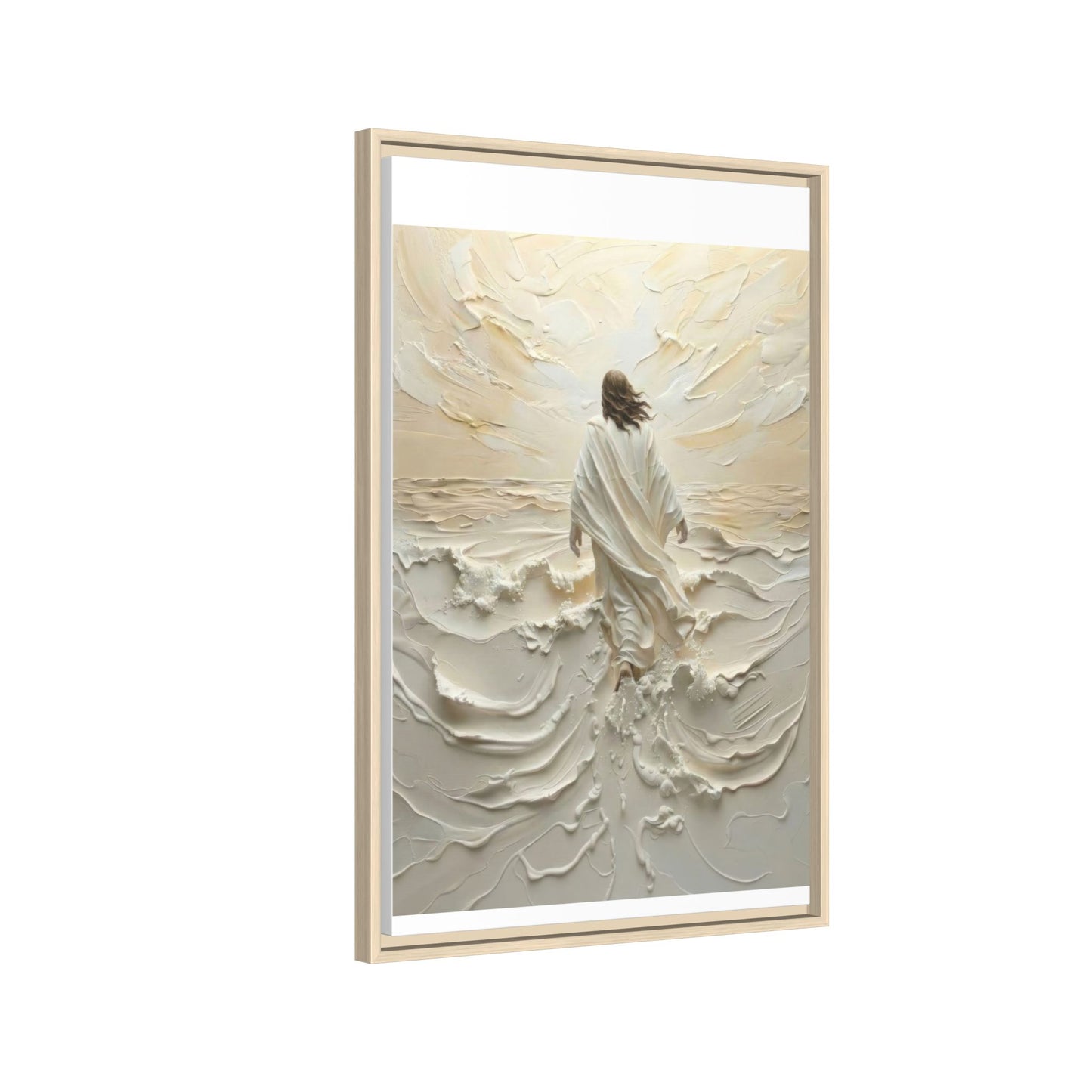 Jesus Walking On Water V - Framed Canvas