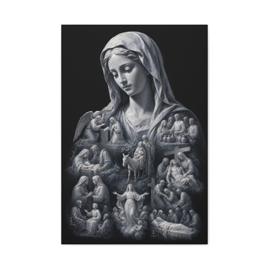 The Veiled Mary | Stone Vigil - Canvas