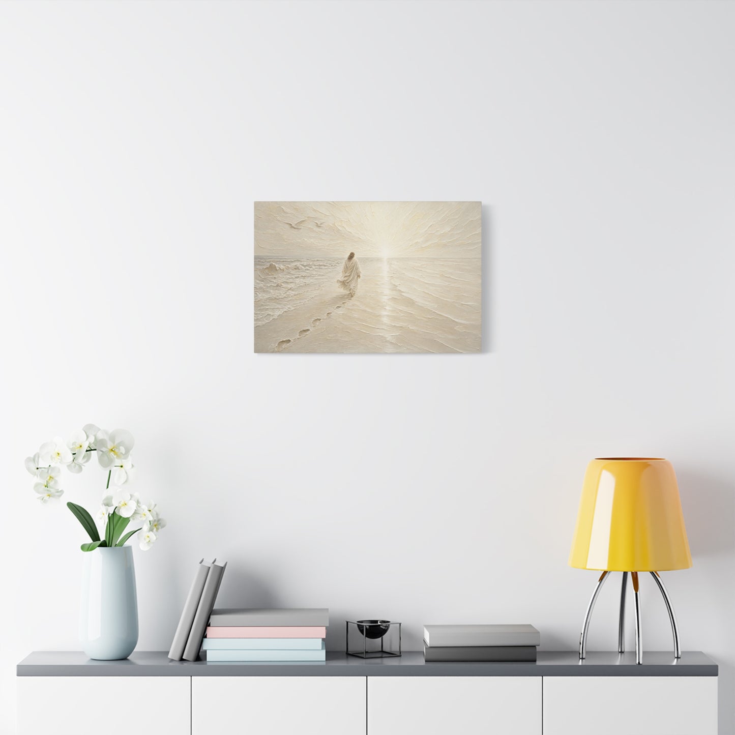 I Will Follow | Ivory Relief - Canvas