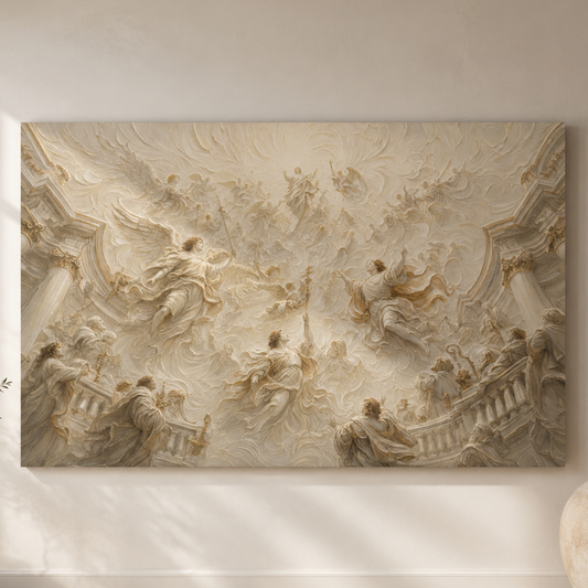 Heaven Opened | Ivory Relief - Canvas